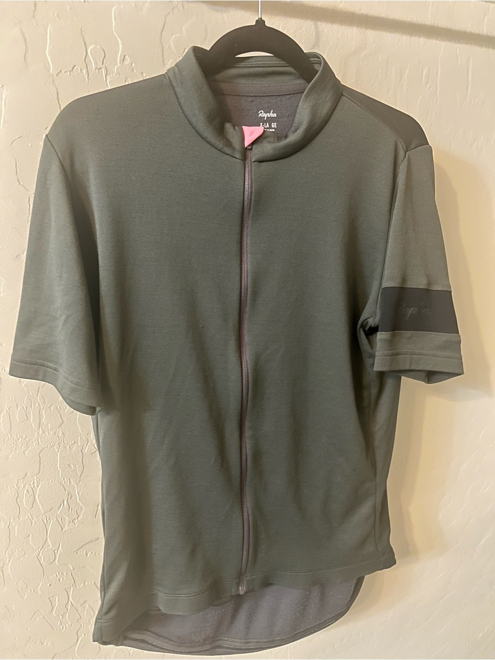 Rapha Grey Cycling Jersey with black Sleeve Band